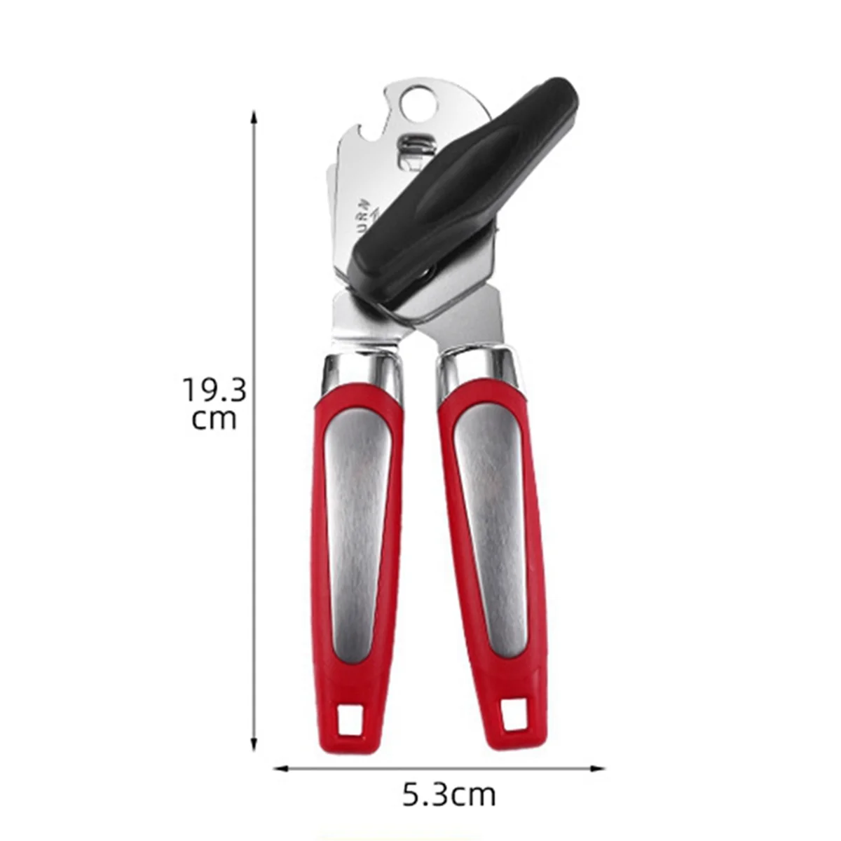 Abrelatas multifuncional Manual 3 en 1 rojo N18R, herramienta de cocina con abridor de botellas