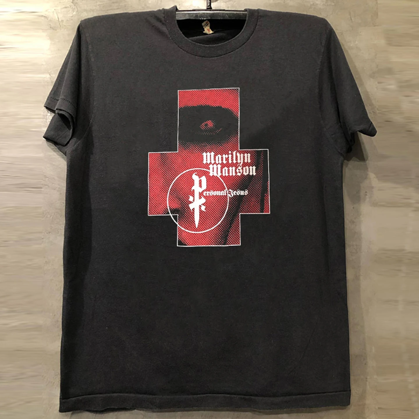 Marilyn Manson Industrial Metal Band Rapcore Short Sleeve American T-Shirt Trendy Cotton round Neck Loose Fit Youth Summer