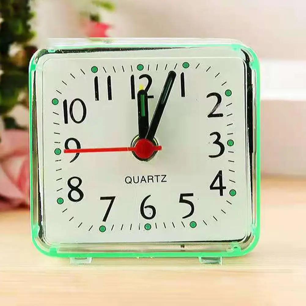 Mini Alarm Clock Quartz Battery Operated Wake Up With Beeping Sound Clocks For Living Room Bedroom Bedside Small Alarm Clocks