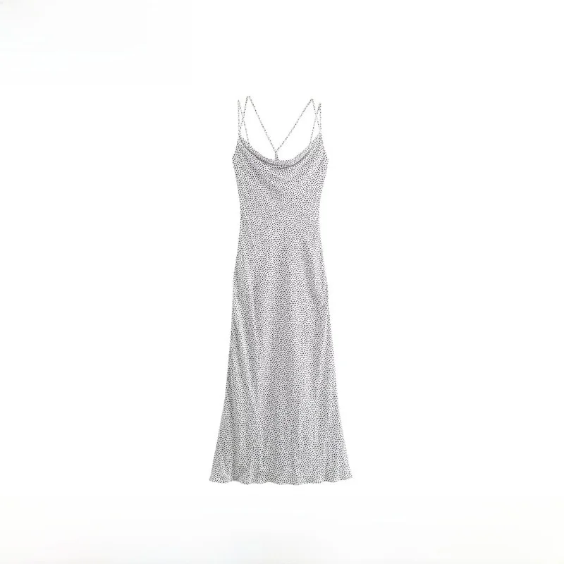 Spring Summer New Arrival Polka Dot Print Fashionable Versatile Women's Dress ZR Style City Commute Suitable H Version Slim Fit