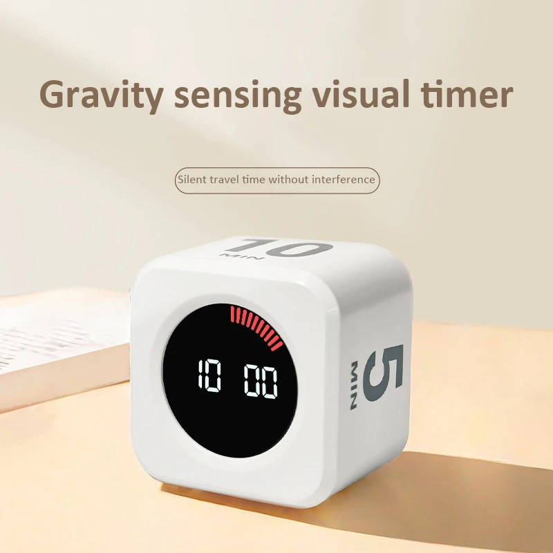 Mini Visual Timer Digital Countdown Timer 60-Minute Mute Productivity Timer Management Tool for Home School Study Office Kitchen