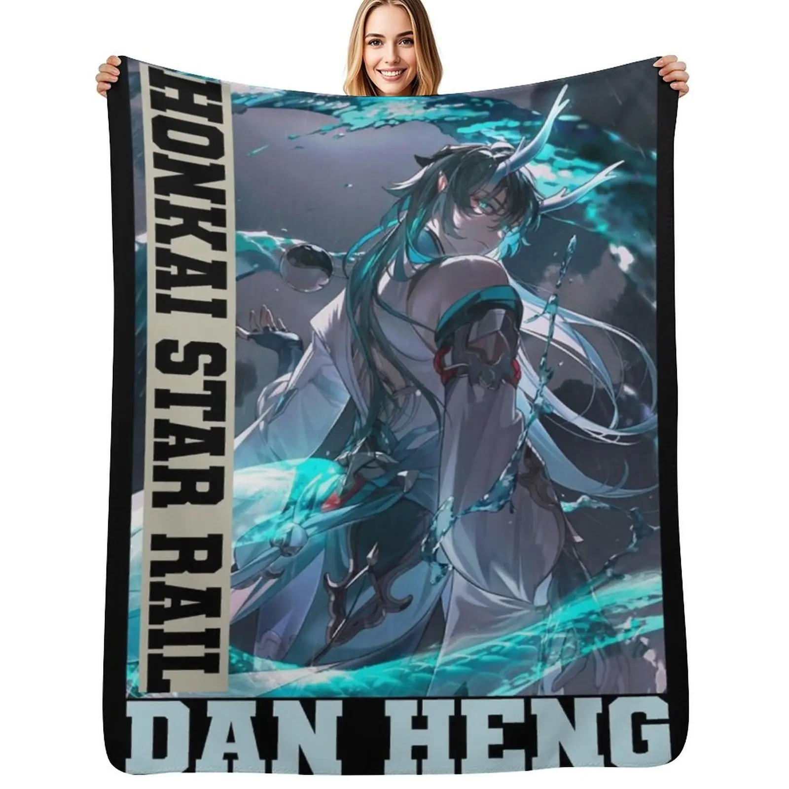 Dan Heng Honkai Star Rail Throw Blanket All Weather Soft Throw Blanket for Sofa