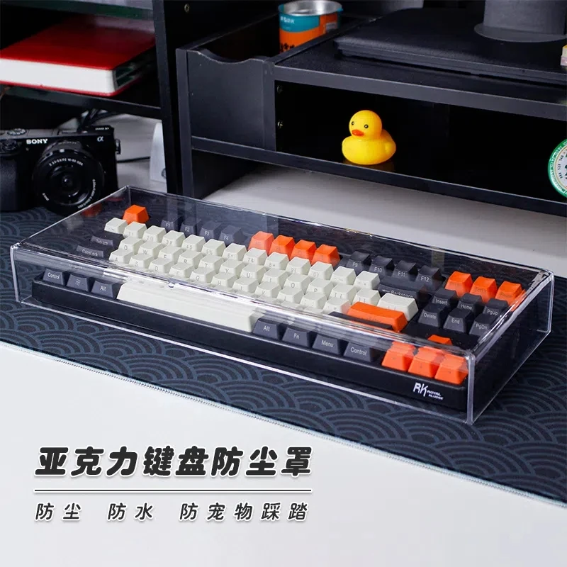 Toetsenbord Stofdicht Cover Nieuwe Acryl Capacitieve Voor Mechanische Gaming Toetsenbord 104 Toetsen Muis Bescherming Transparant Cover