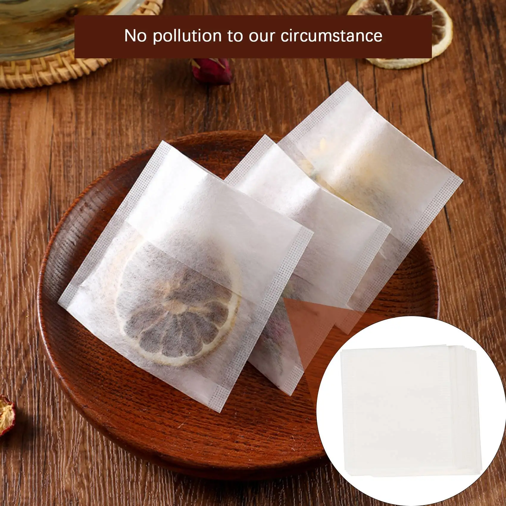 

500pcs non-woven Empty Teabags String Heat Seal Filter Paper Loose Tea Bag