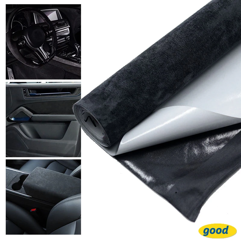 30/150cm Suede Self Adhesive Leather Repairs for Car Interior Fabric Velvet DIY Sticker Leathercraft Furniture Sofa Renovation