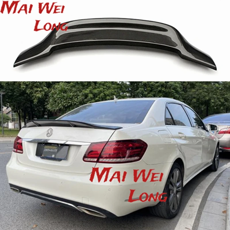 Renntech Style For Mercedes Benz E Class Sedan W212 E63 Carbon Fiber Spoiler Rear Trunk Wing 2014 2015 2016