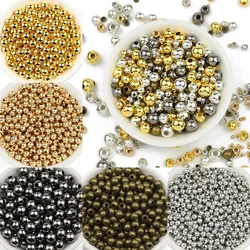 30~1000Pcs 2/3/4/5/6/8MM Gold-plated Metal Round Iron Washer Loose Beads For Jewelry Making Bracelet Necklace Accessories DIY