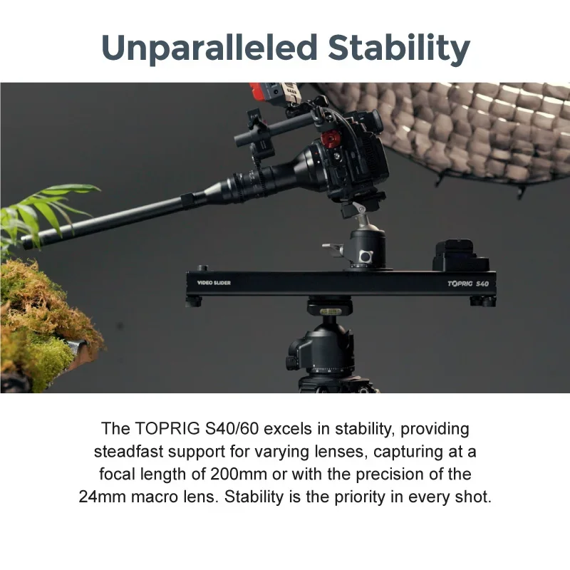 Accsoon TOPRIG S40 S60 Electric Rail Stabilizer DSLR Camera Follow Focus Chasing Delay Video Electric Control Camera Slider