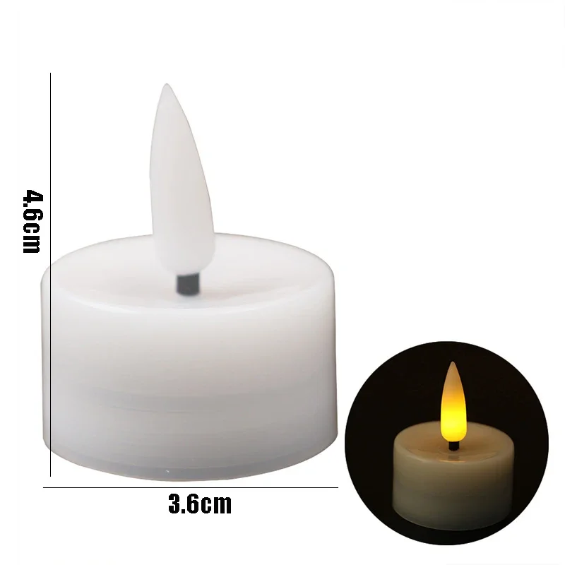 3/6Pcs Flameless LED Candles Flickering  Battery Tea Lights Birthday Wedding Party Electric Candles Xmas Table Decoration Light