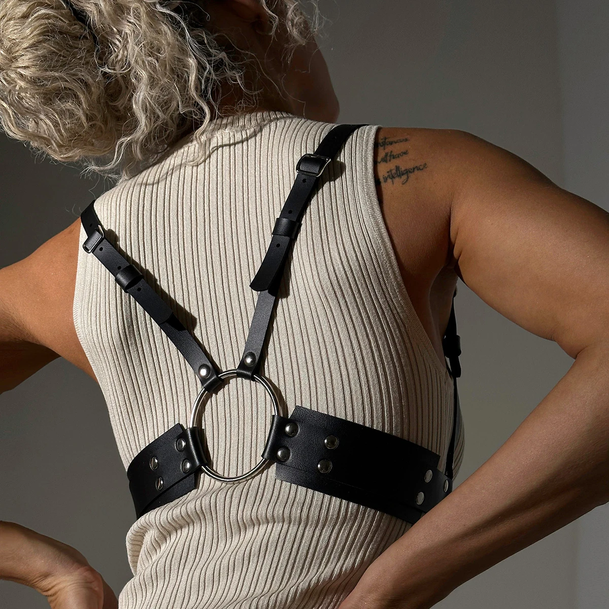 الجلود مشد تسخير مثير مشد تسخير الجسم حزام اكسسوارات للحزب يؤرخ تسخير للنساء #2