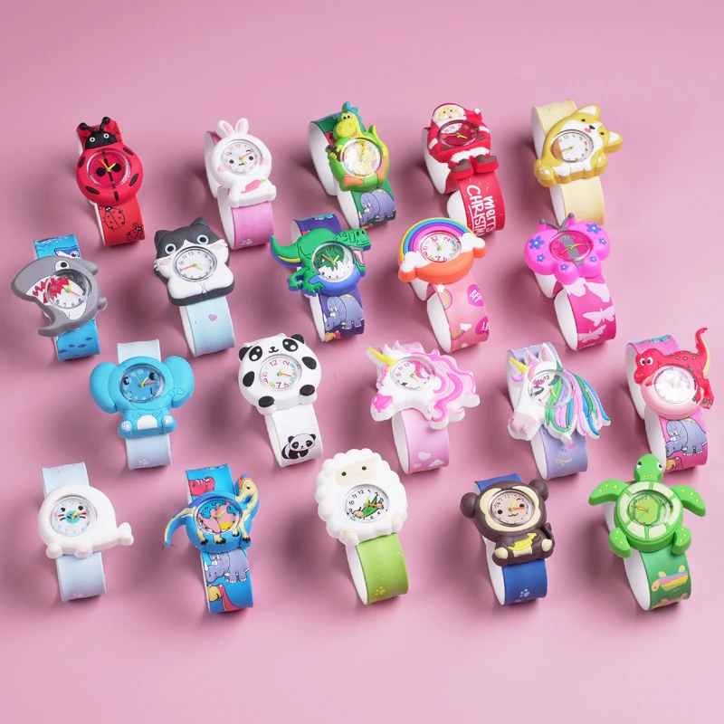 Colorful Printed Strap Kids Watch Boys Girls Watch Birthday Gift for Children to Learn Time Bracelet