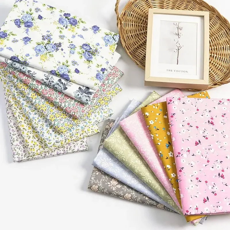 

100% хлопок, саржа, ткань с цветочным принтом для детских платьев, постельные принадлежности с героями мультфильмов, детская одежда и швейные проекты ручной работы своими руками