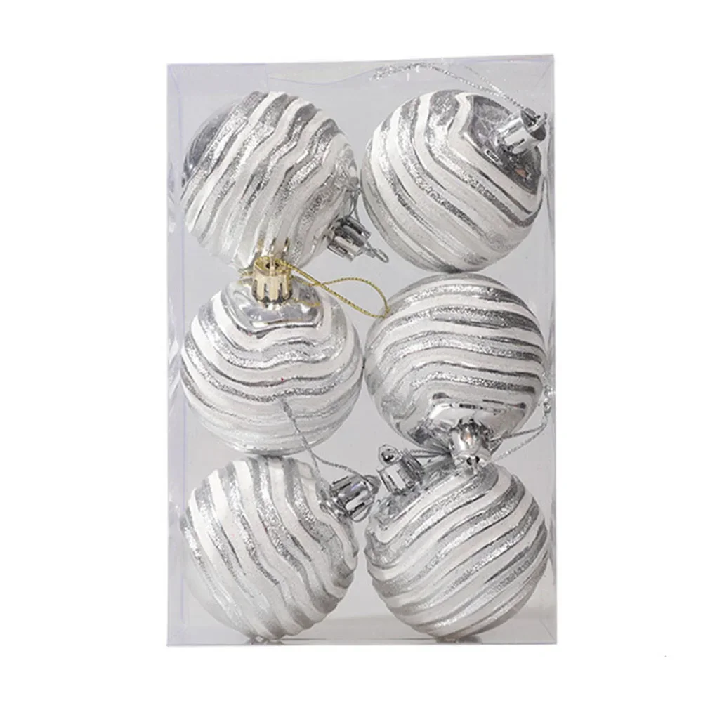 New Practical Christmas Ball Xmas Tree 6 Pcs 6x Balls Baubles Decor Decoration Hanging Home Kit Ornament Pendant