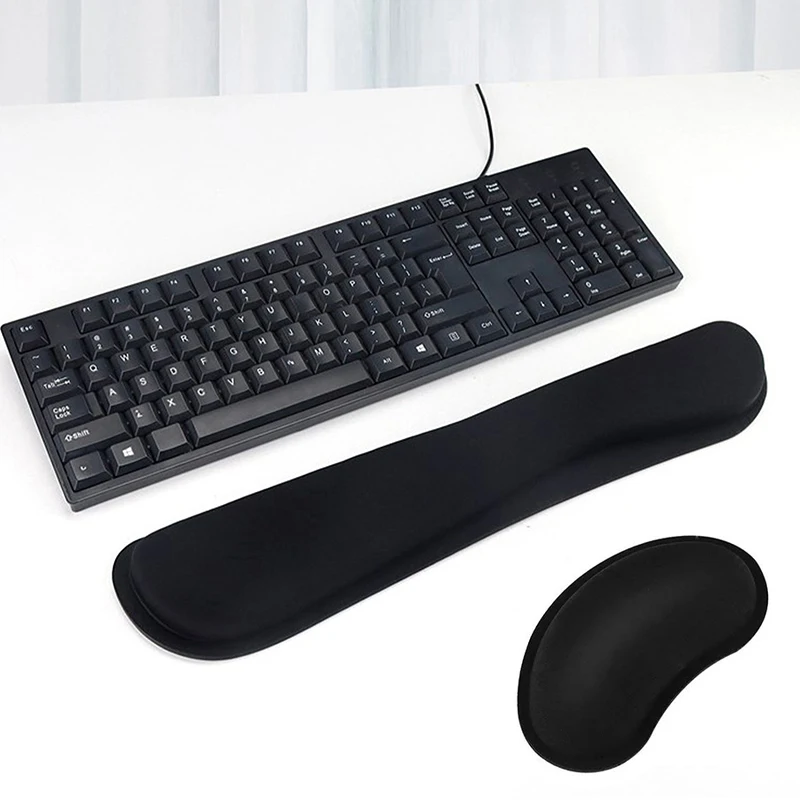 Wrist Mouse & Keyboard Protection Rest Pad Soft Memory Foam For PC Laptops Gaming Office Keyboard Mouse Stand Memory Cotton Rest