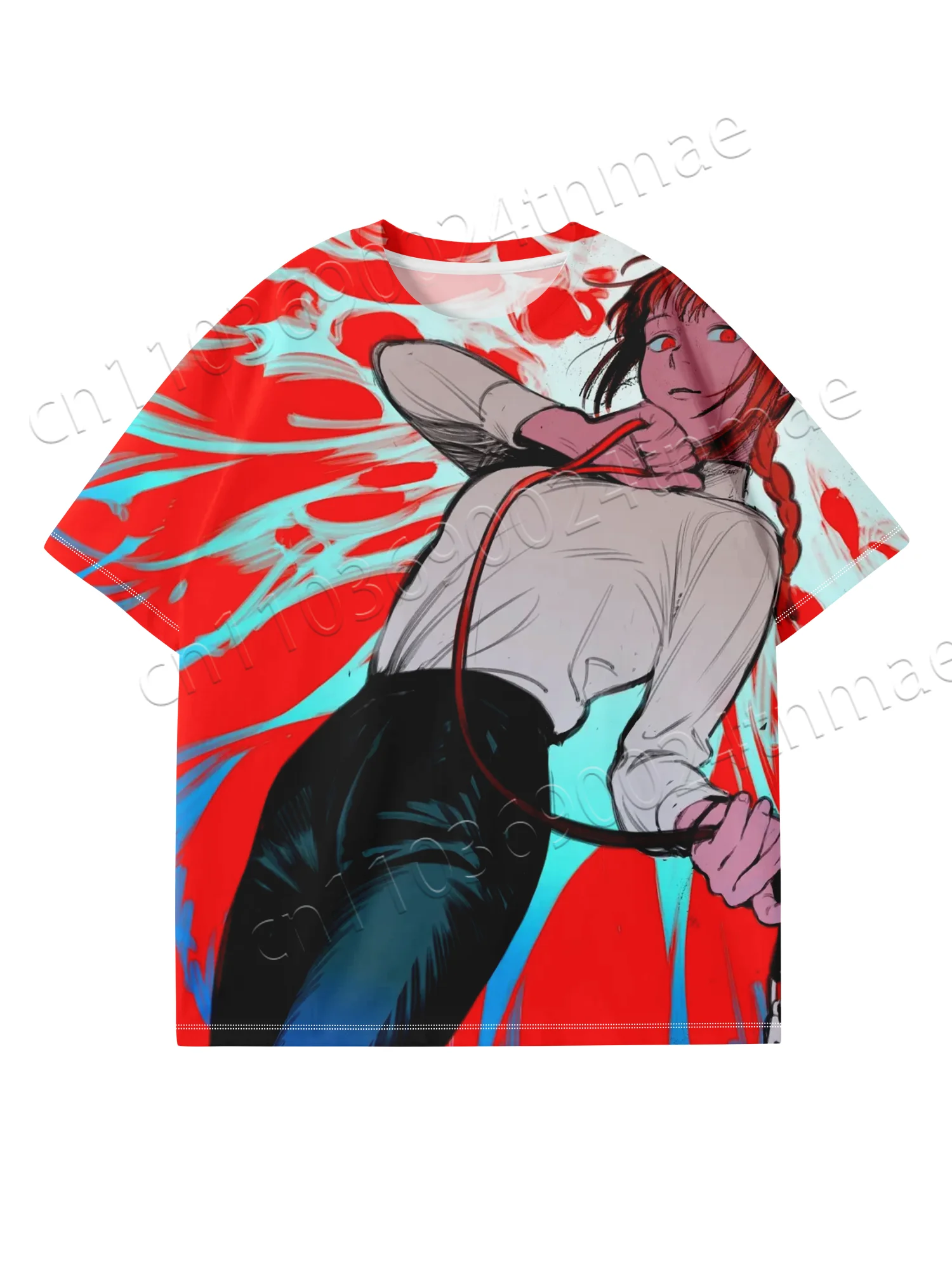 

Summer Drop 2025 Chainsaw Man Manga Essential Top 3D Printing Adult and Child Double Sizes Quick Drying and Breathable