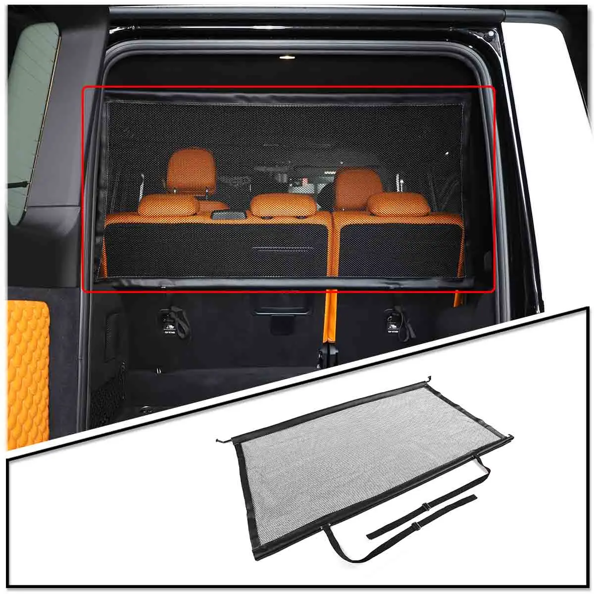 

For Mercedes Benz G ClassW463 19-22 Car Modeling Car Trunk Safety Isolation Protective Netting Pet Fence Netting Car Accessories