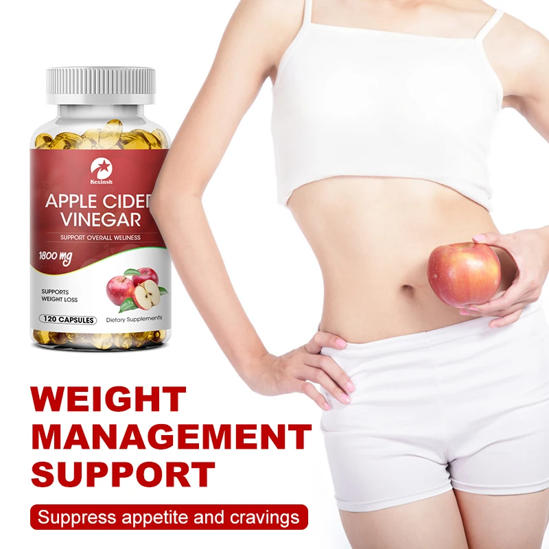 Kexinsh Apple Cider Vinegar Capsules Slimming Products Balancing Cholesterol &Blood