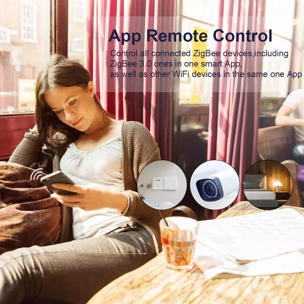 Hub de enlace inalámbrico Tuya Zigbee 3,0, puente utilizado para conectar dispositivos Zigbee, automatización de Control remoto por aplicación Smart Life