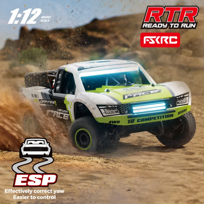 1:12 4wd Drift Short Course Truck With Led Lights Cruise Control Gyroscope RC Racing Car Toy Vehical Brushless Remote Control