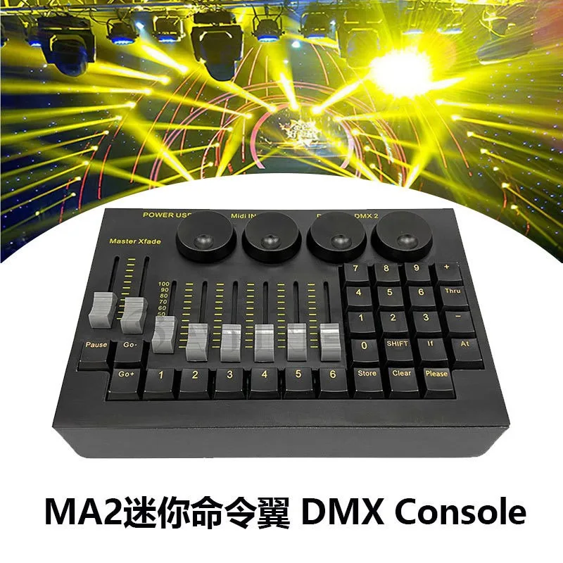 For New Mini Stage Lighting Command Wing DMX512 Dimming Console Portable Light Controller For Theater Wedding Live Show