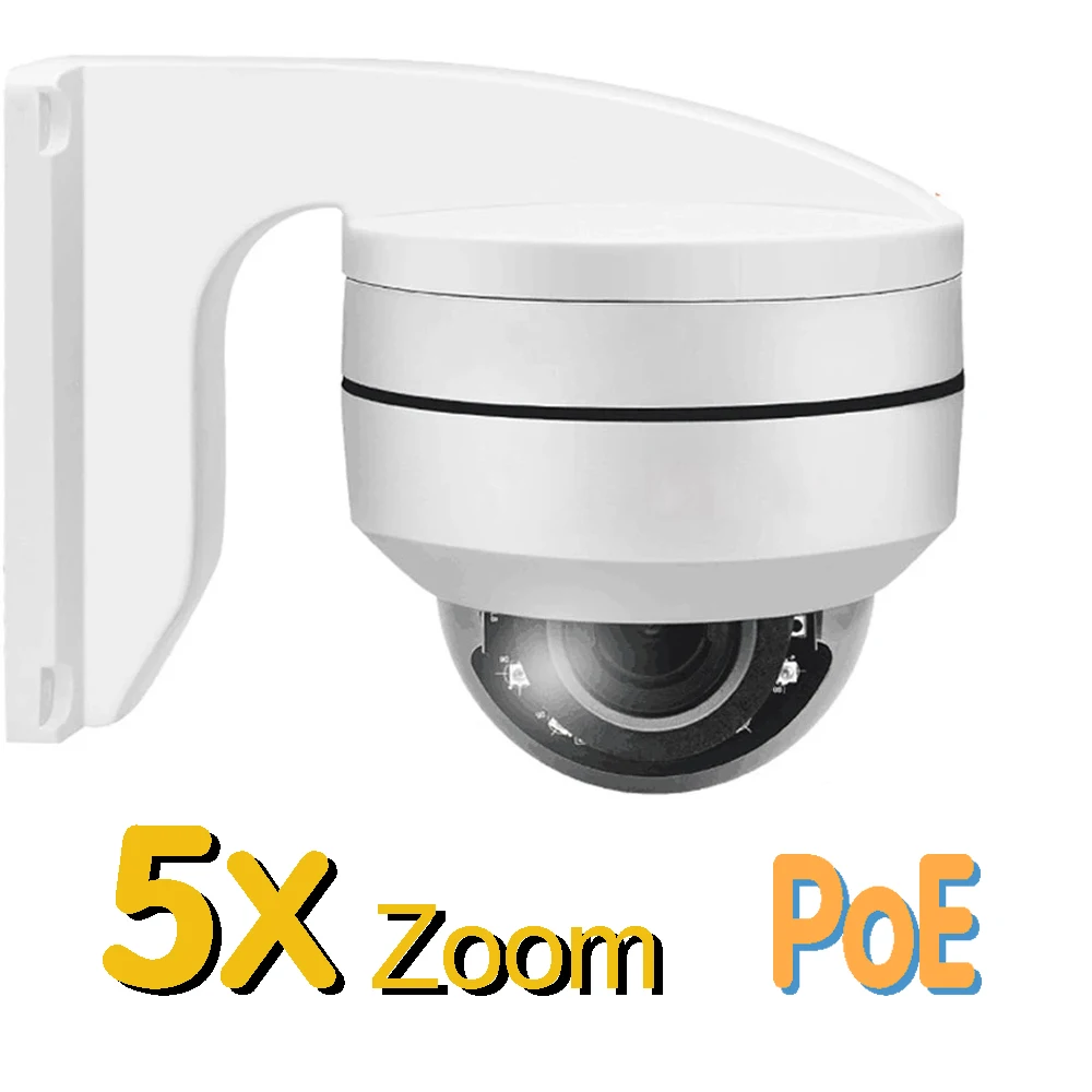 8MP 4K HD Outdoor 5x Zoom 5MP Dome PTZ IP Camera H.265 CCTV Built-in Mic SD Card Slot Security Camera For Hikvision POE NVR