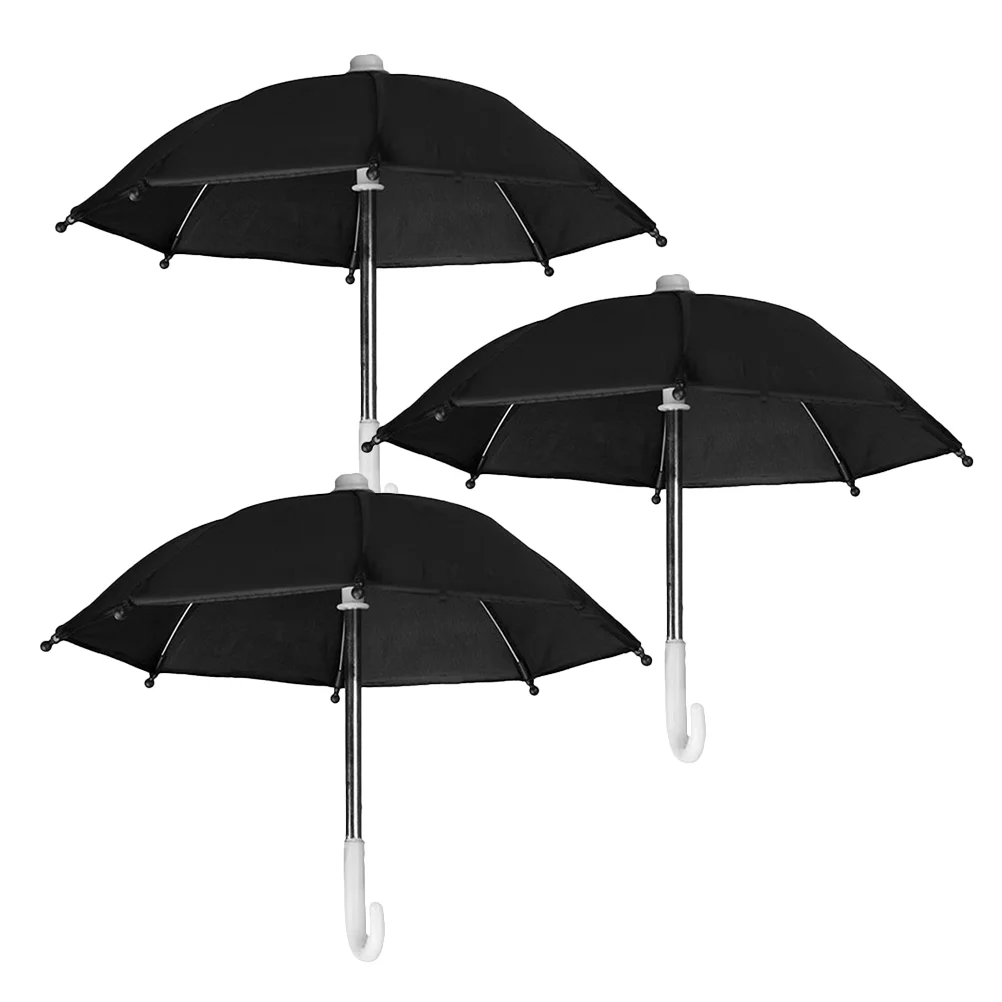 3 Pcs Umbrella Mini Umbrellas for Decorations Toys Girls Travel Play Drink