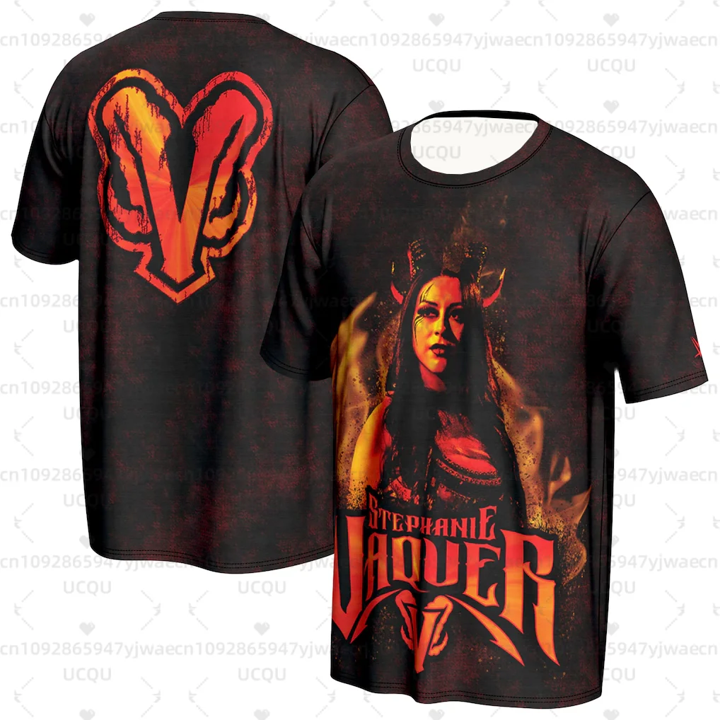 ستيفاني فاكر مطبوعة المصارع تي شيرت علوي للرجال والنساء قصيرة الأكمام للجنسين قميص جرافيك تي شيرت جيرسي القمم #1