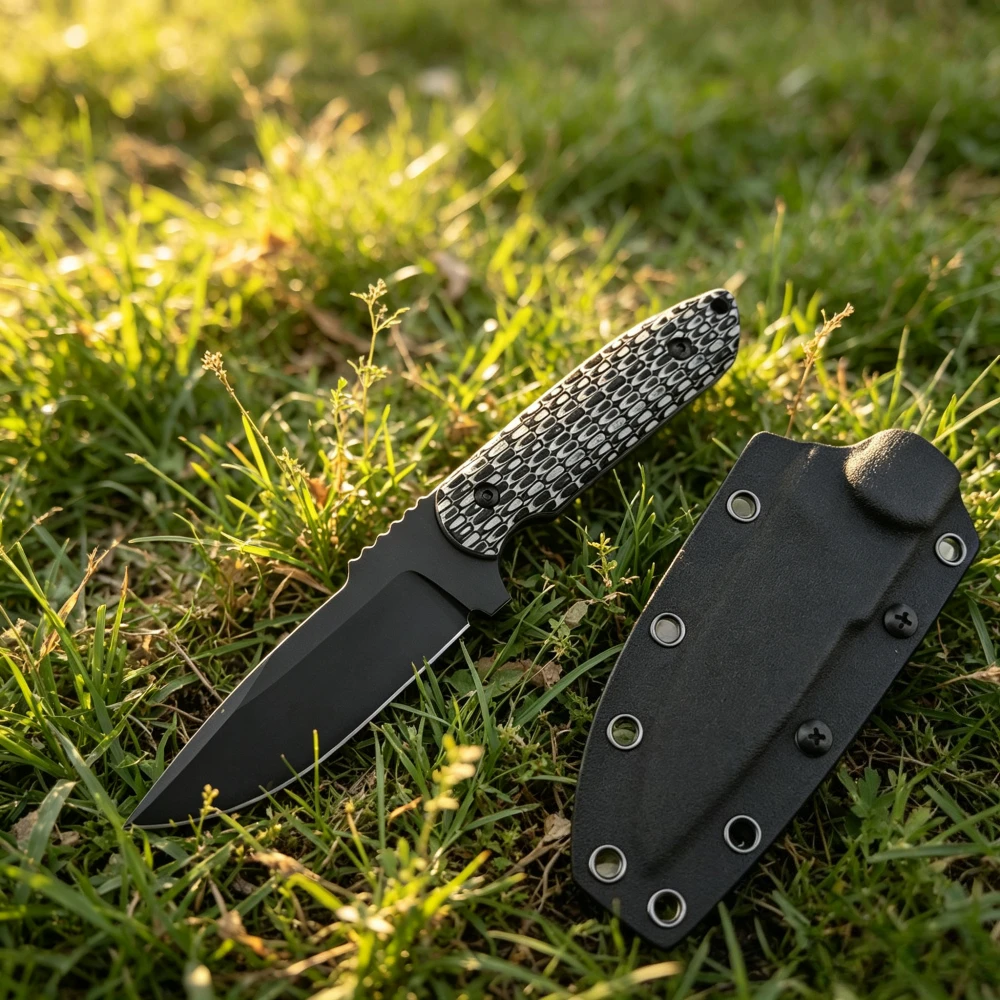 Edc Carry Knife - Portable Straight Fixed Blade Knife D2