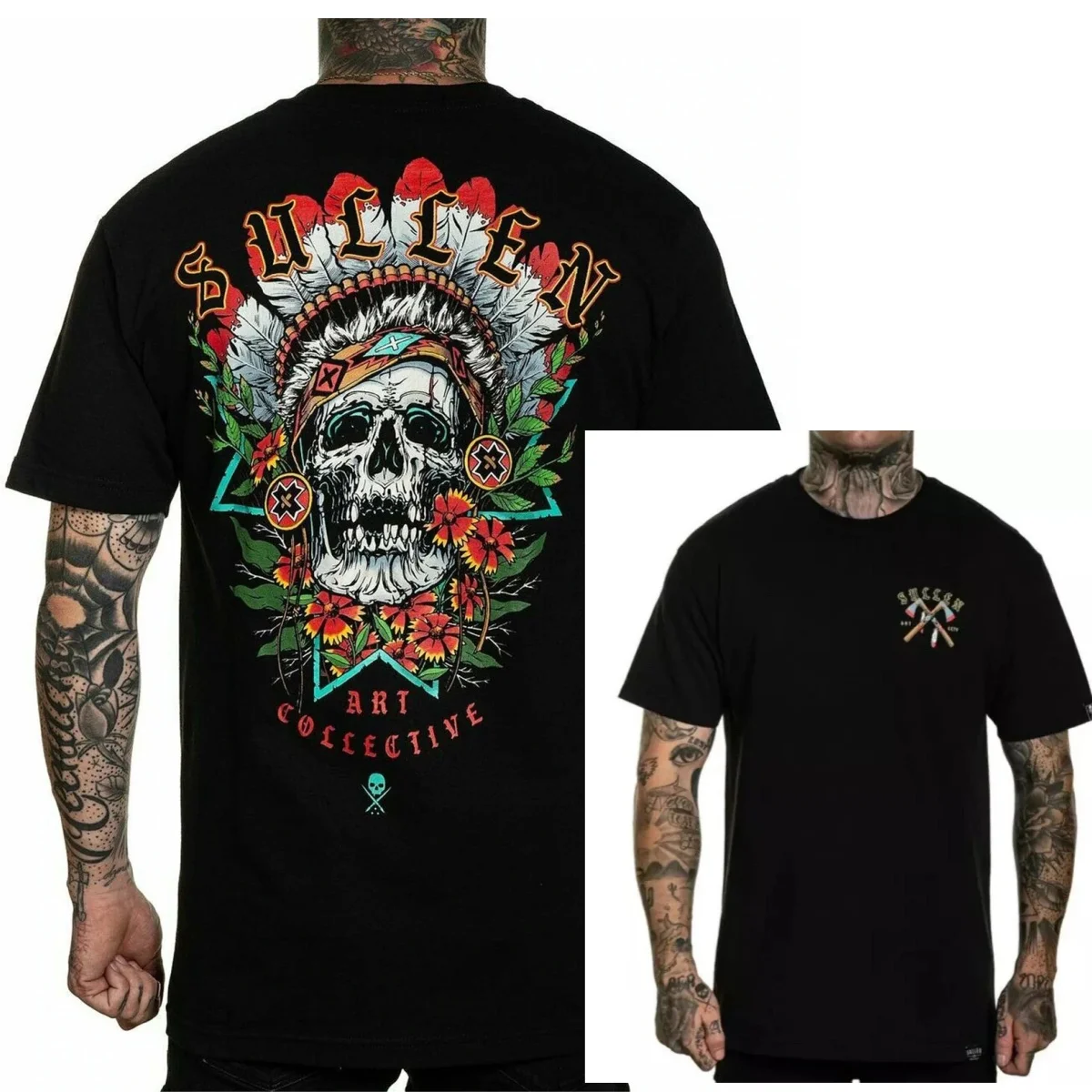 Camiseta Sullen para Hombre, Diseño Urbano con Tatuajes SPIRIT WIND, Calidad Premium, Estilo Unisex de Lujo para Hombres y Mujeres