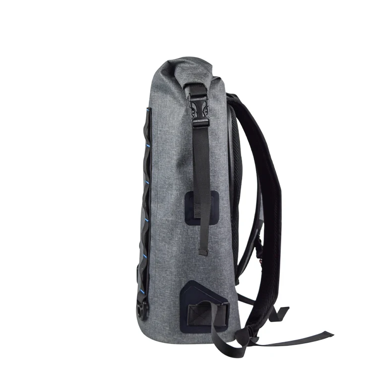 Waterproof Backpack Heat Welded Polyester  Outdoor Back Pack Bag with Webbing Loops on Front