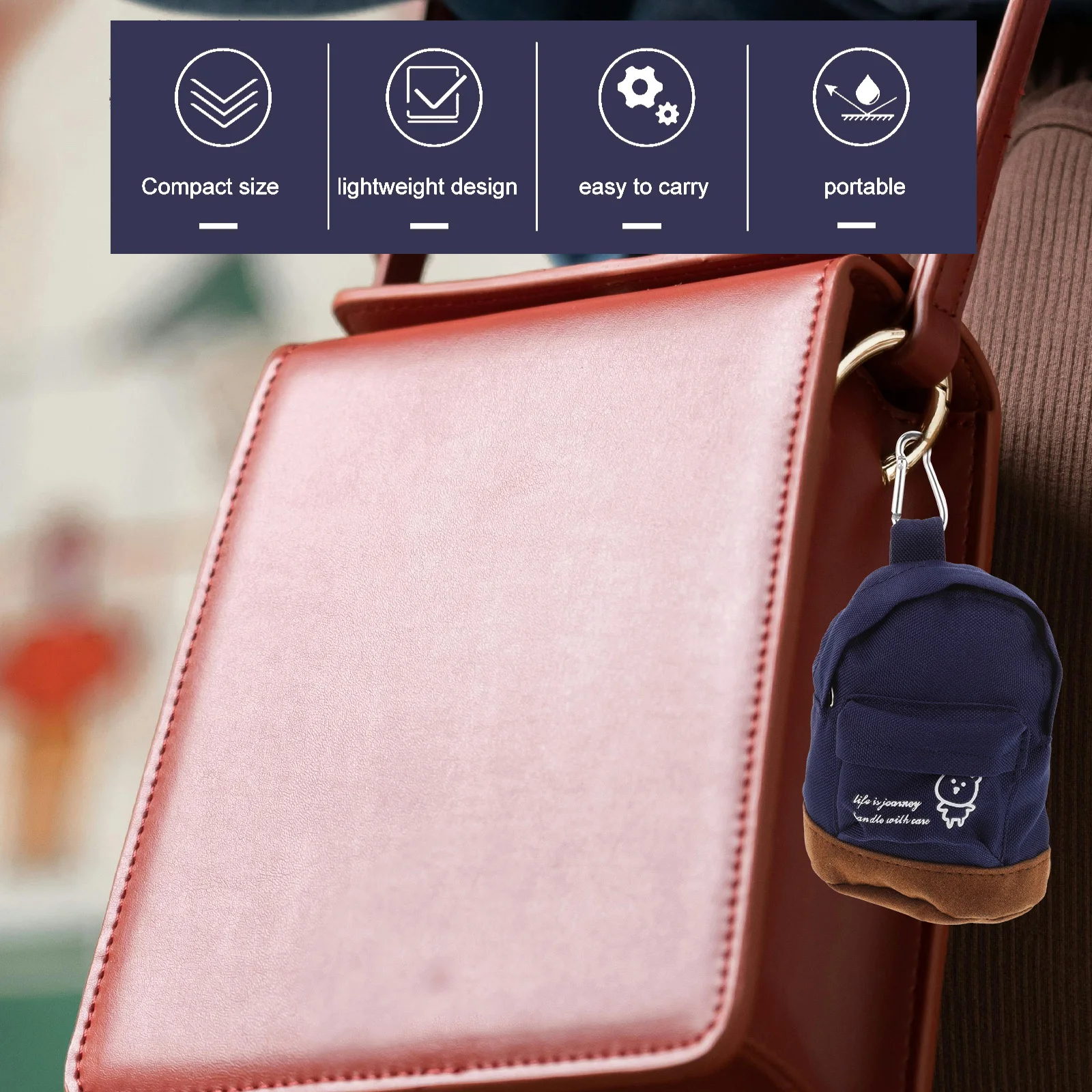 

Mini Oxford Cloth Backpack Coin Purse Small Makeup Bag Wallet Pouch Key Chain Travel Change Holder for Women