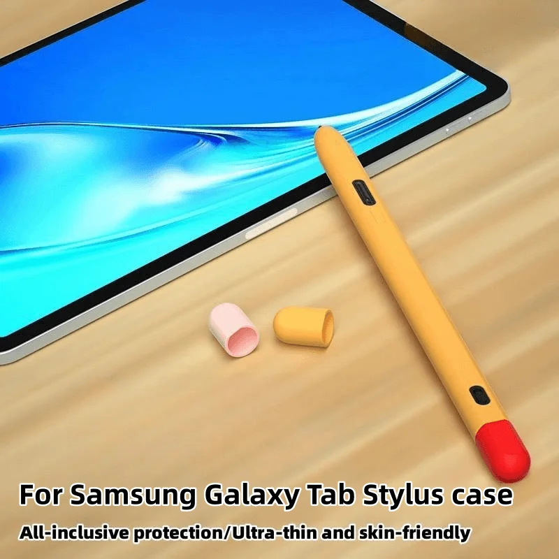 

Силиконовый чехол для Samsung Galaxy Tab S10 Ultra S6 Lite S7 FE S8 S9, защитный чехол-карандаш, мягкий противоударный чехол-стилус для планшета