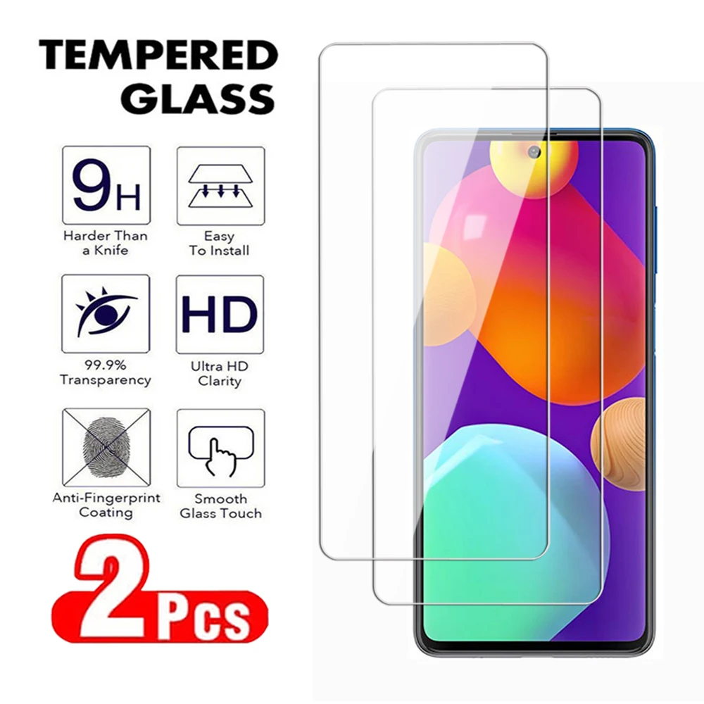 2Pcs Screen Protector For Samsung Galaxy M42 M51 M52 M53 M54 M62 M31 M32 M33 M34 4G5G Tempered Glass For Samsung M31S Glass Film