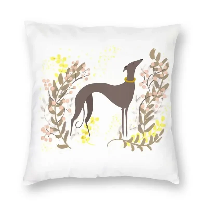 Greyhound Whippet Cartoon federa Decor Home Nordic Hound Solo cuscini da esterno per cani assortiti federa quadrata