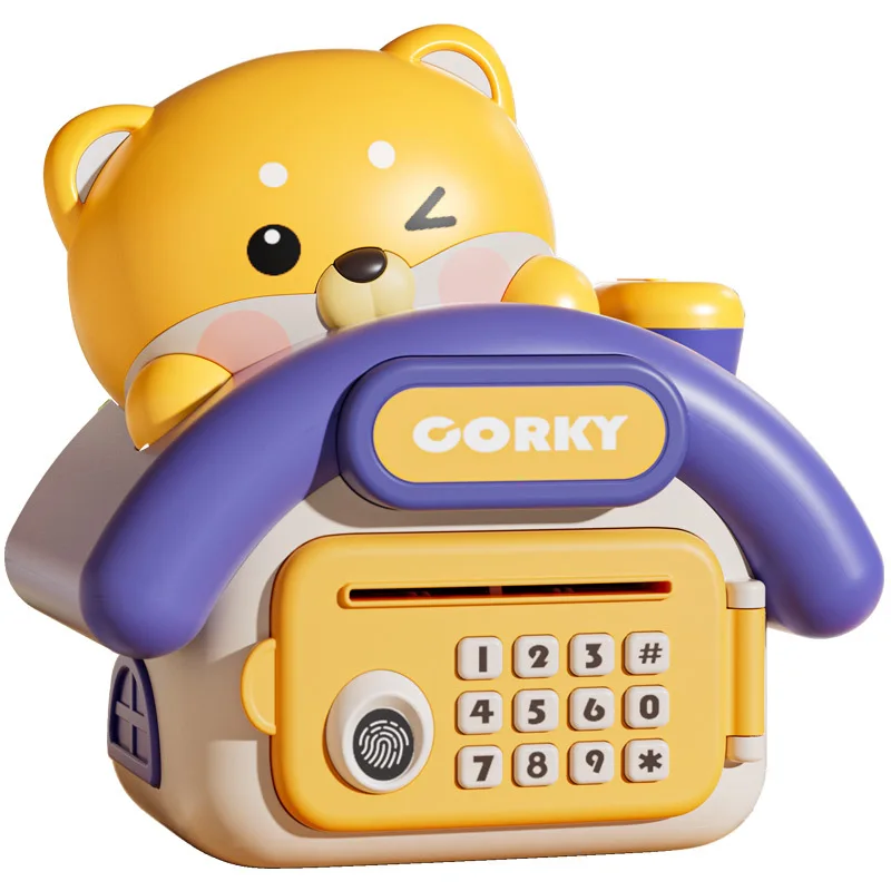 Children Electronic Piggy Bank Cute Animals Automatic Banknote Safe Coins Cash Saving Money Box Coin Jar Christmas Toys for Kids