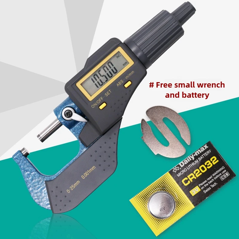 

Наружный микрометр 0-25 мм, цифровые портативные измерительные инструменты, ЖК-дисплей, 0,001 мм, высокоточный микрометр, измерительные инструменты с коробкой