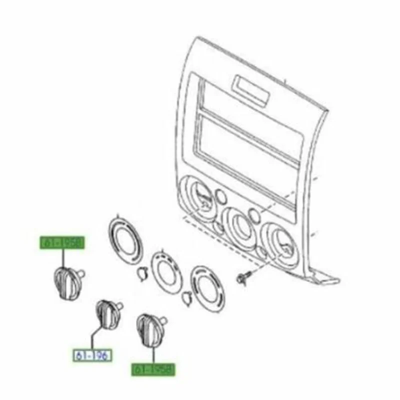 ABGR-5Set/15 قطعة مقابض التحكم في سخان السيارة UB9B61195 UB9C61195 لفورد رينجر PK 2009-2011 مفتاح مقبض التحكم في مكيف الهواء Pa