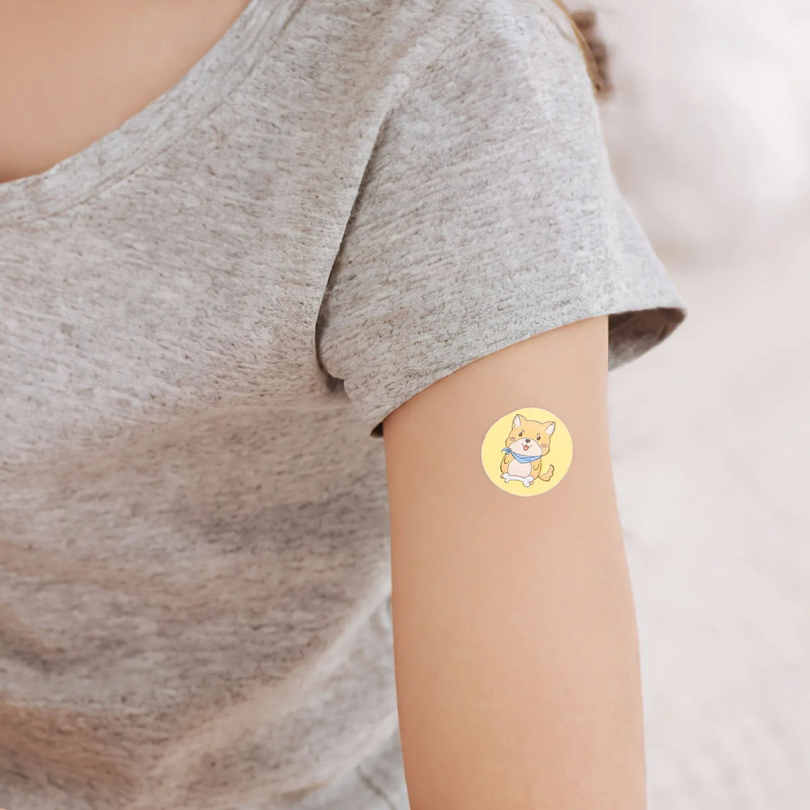 

120pcs Cartoon Adhesive Bandages Round Shape Wound Care Waterproof Breathable Stickers Kids Pattern Small Baby