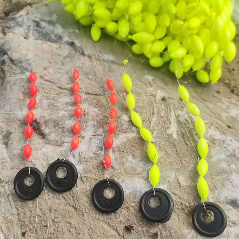 60 шт./10 струнных буев 6 в 1, плавающая фасоль, поплавок с семью звездами, пробка для лески, пенопластовая фасоль, тип веревки, рыболовные снасти