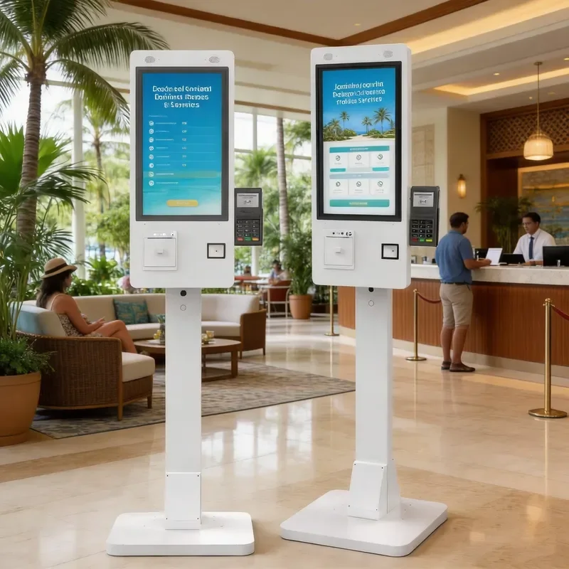 21.5 24 27 32 Inch Touchscreen Payment Terminal Kiosk QR Code Scanner 80mm Printer for Retail High Visibility Kiosk