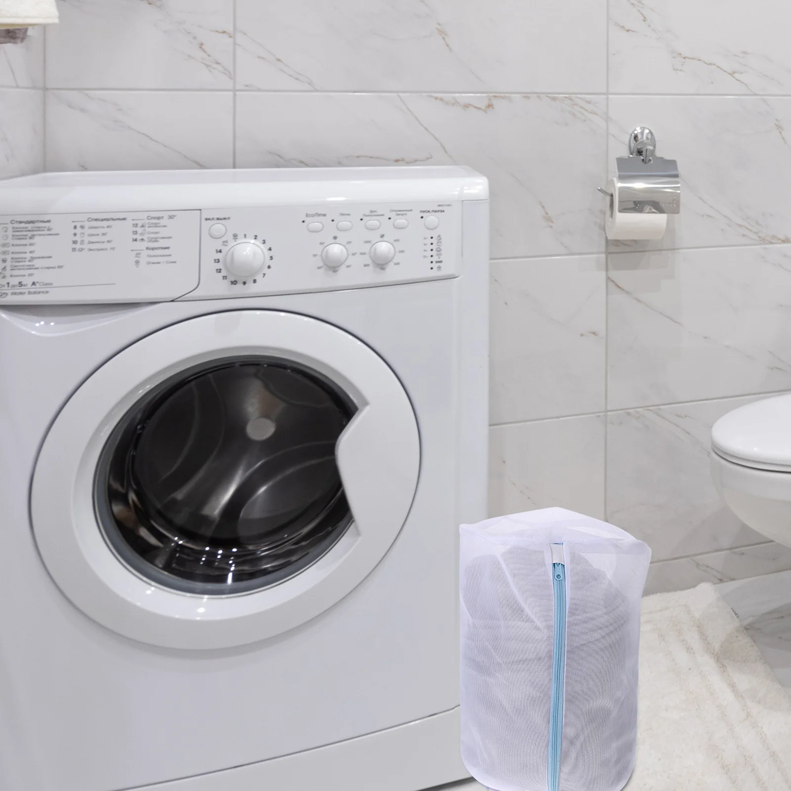 

5Pcs Laundry Bag Set Mesh Protective Wash Bags Cylinder Shape Underwear Towel Clothes Washing Machine Mesh Laundry Bags