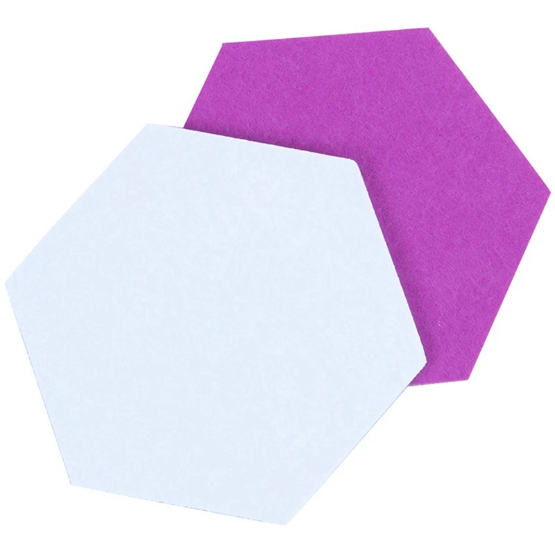 Lot de 30 panneaux hexagonaux en feutre, en liège coloré, avec 30 broches