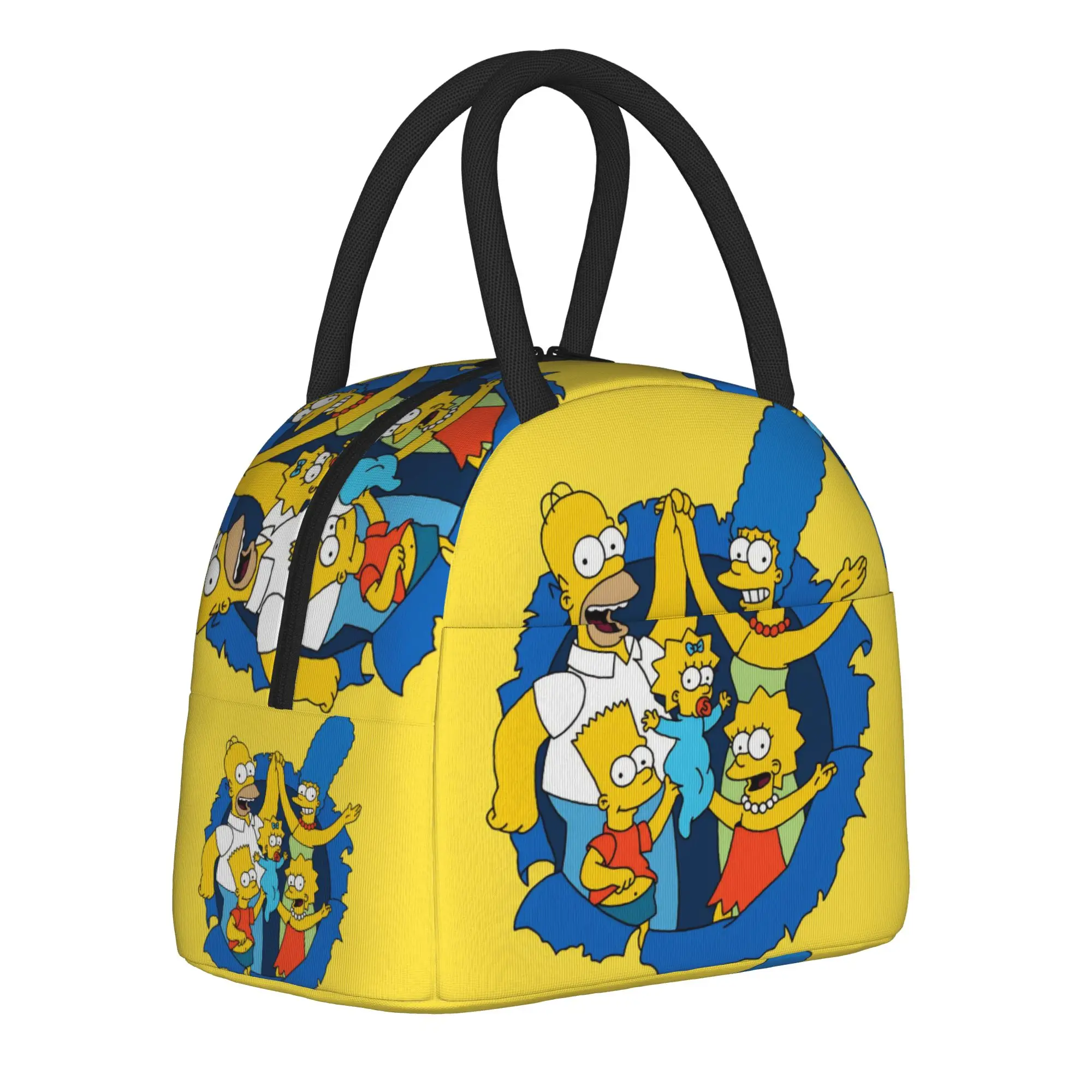 

Funny The Simper-sons Cartoon Insulated Lunch Bags Cooler Bag Reusable,Lunch Container Lunch Box Tote Food Storage Bags Outdoor