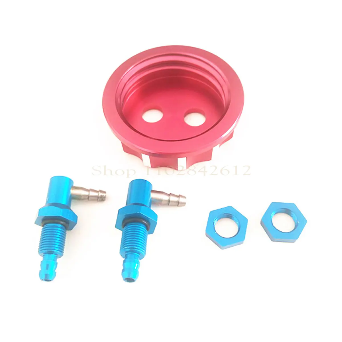 New Aluminum CNC Oil Drum Cover Fuel Tank Cap Pot Accessories for RC Aircraft Drone Model Watermelon