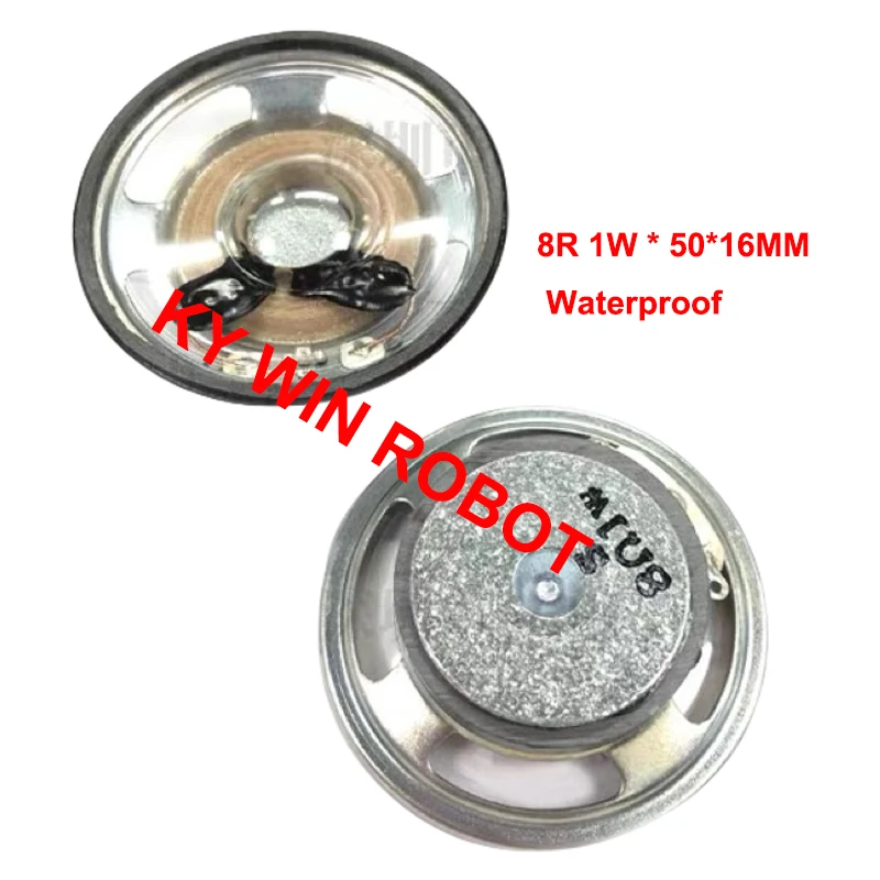 2pcs/lot New Ultra-thin speaker waterproof 8ohms 1 watt 1W 8 speaker Diameter 50MM 5CM thickness 16MM IC Electronic components