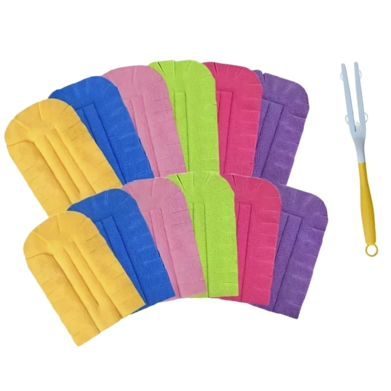 Reusable Fleece Duster Refill Efficiently Captures Dust Particles Multiple Color B95B