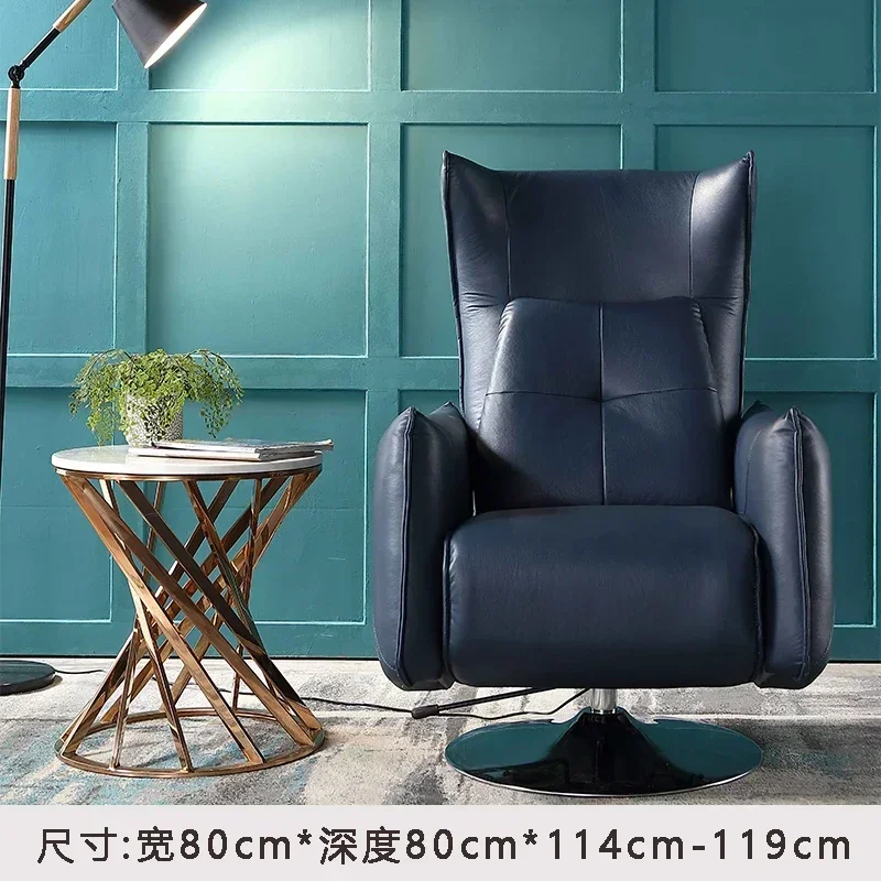 A13 First-class space leather modern simple living room multi-functional electric single Italian sofa boss recliner