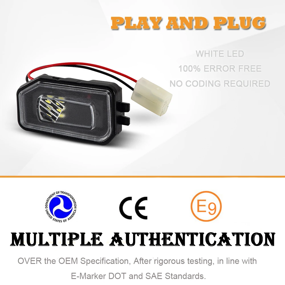 2Pcs White LED Under Side Mirror Light Puddle Lamp for Mercedes Benz GLC X253 X254 C253 GLB X247 CLS-Class C257 C217 Coupe W247