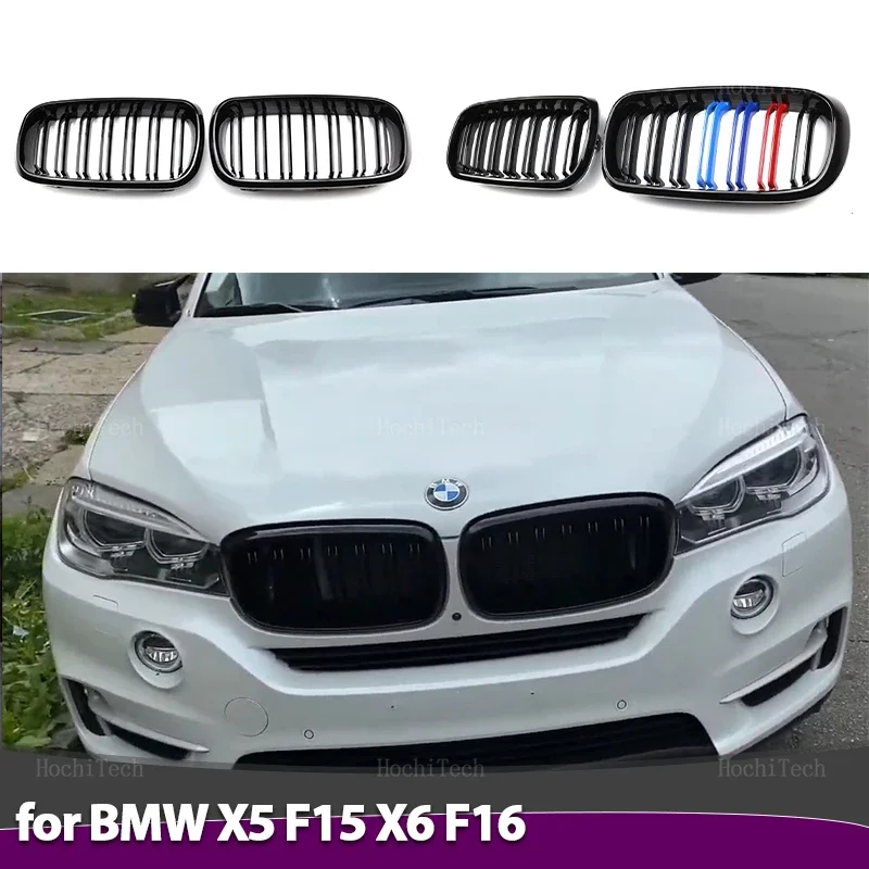 

For BMW X5 F15 X6 F16 X5M F85 X6M F86 Car Accessories Replacement Part Double Slat Front Kidney Grill Racing Grille