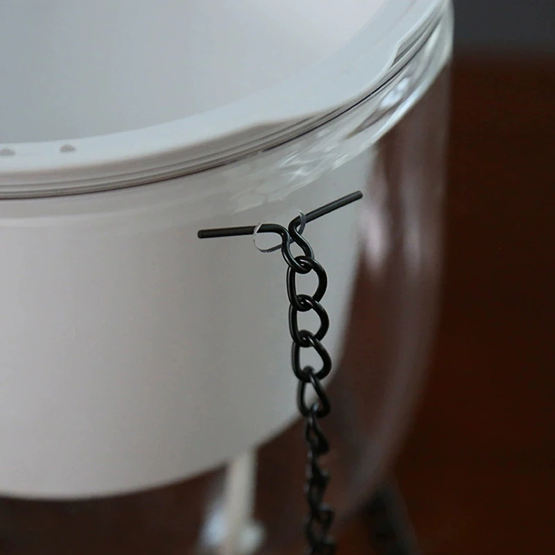 وعاء سلة معلق مزدوج شفاف، وعاء كسول ذاتي الامتصاص يمكن تعليق وعاء النبات #4